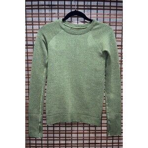 Lululemon Womens Size 4 Bubble Dot Hazel Green Rest Less Pullover Sweater